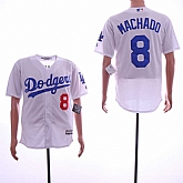 Dodgers 8 Manny Machado White Cool Base Jersey (1) Sguo,baseball caps,new era cap wholesale,wholesale hats
